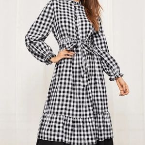 Black and white gingham dress